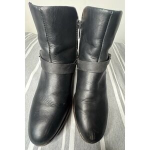 Pikolinos Black Leather Ankle Boots Buckle Zip Women EU 37 US 7